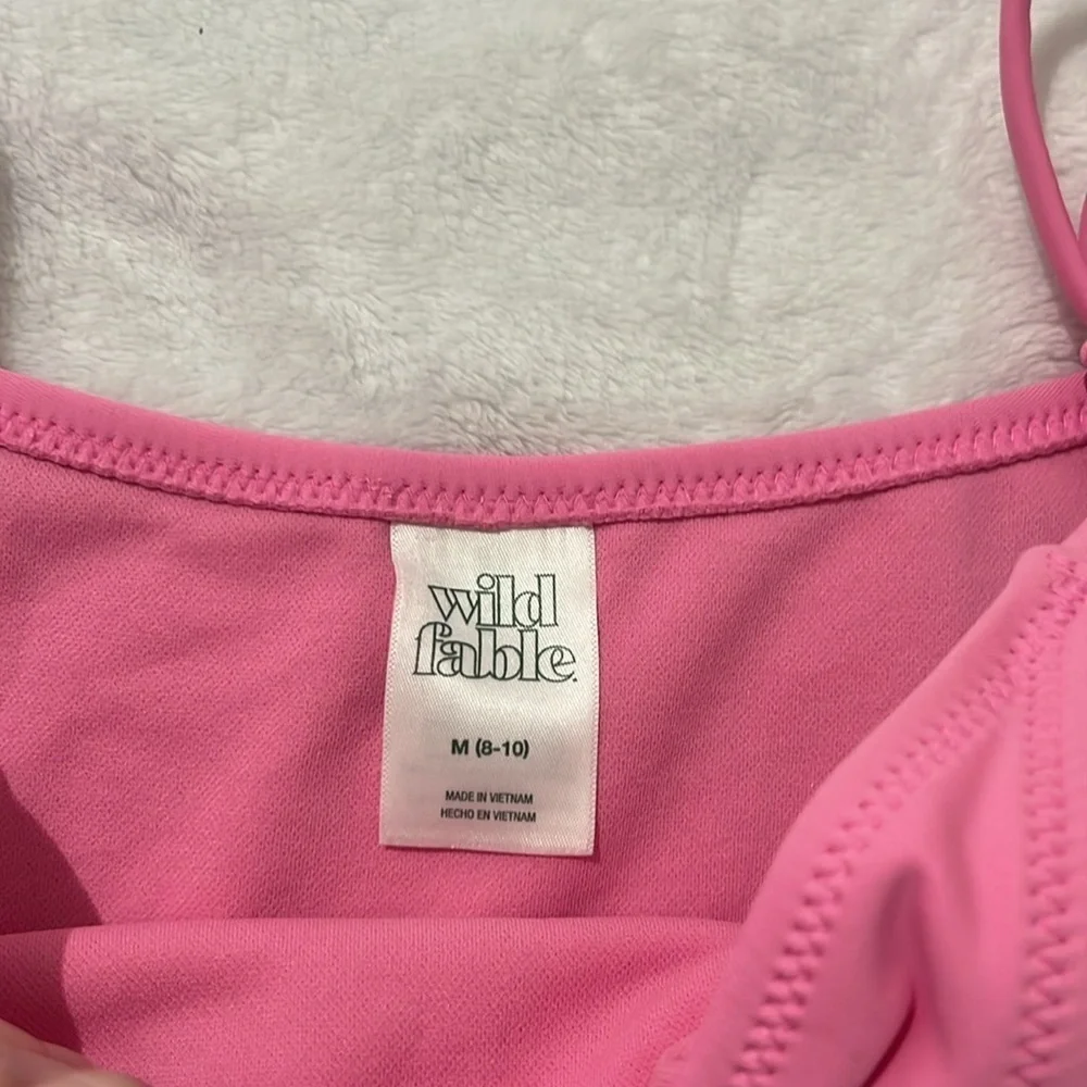 New Wild Fable Women’s Bikini Bottoms Pink String Tie Cheeky Medium NWOT